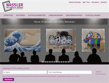 Tablet Screenshot of galerie-glaserei-nassler.de